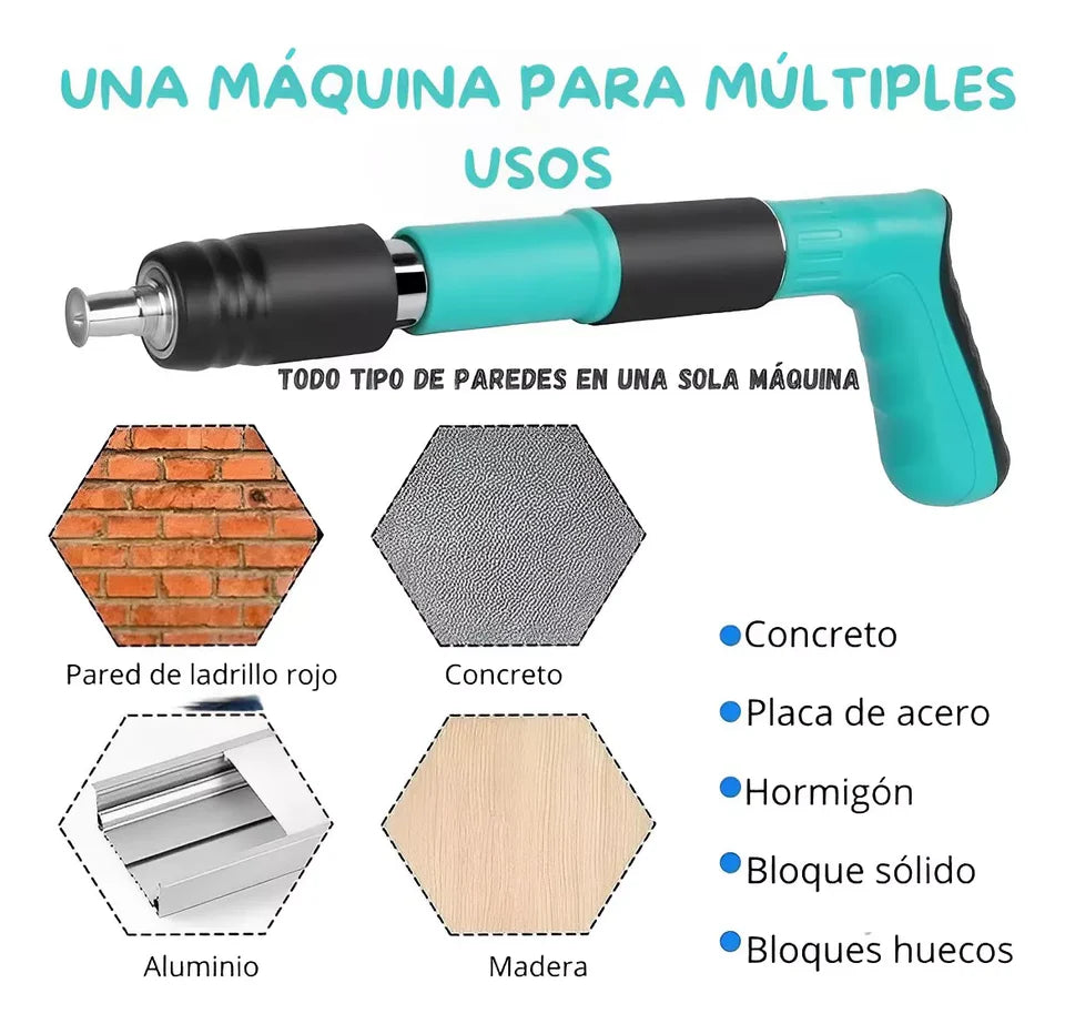 PISTOLA DE CLAVOS + LENTES DE OBSEQUIO