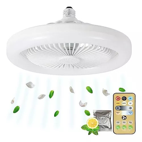 VENTILADOR CON LAMPARA LUZ LED