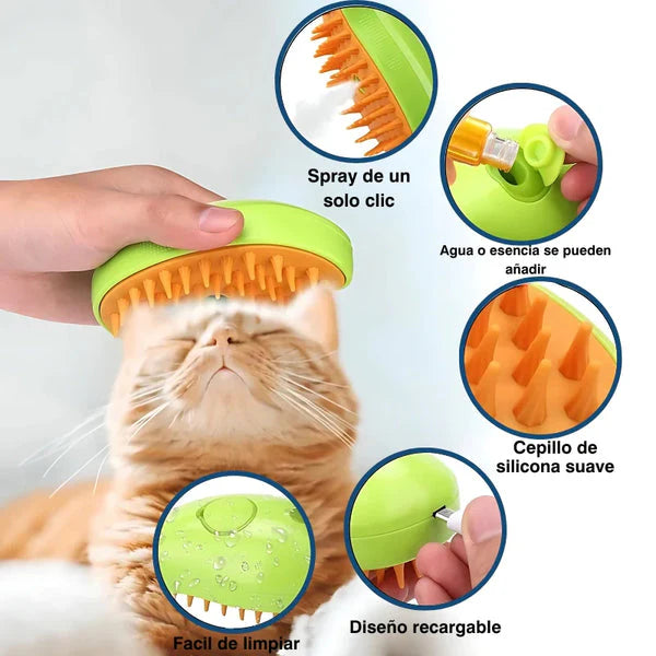 CEPILLO DE MASCOTA CON VAPOR