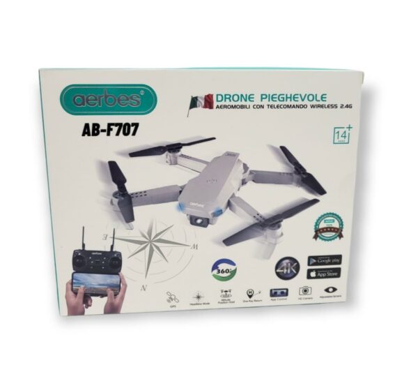 Drone cuadricóptero con antena plegable y cámara 4K