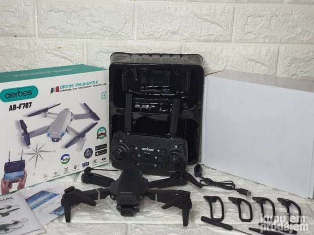 Drone cuadricóptero con antena plegable y cámara 4K